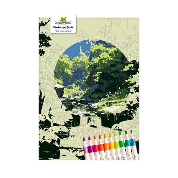 Peinture au numéro feutres acryliques - Paysages Nippon 2