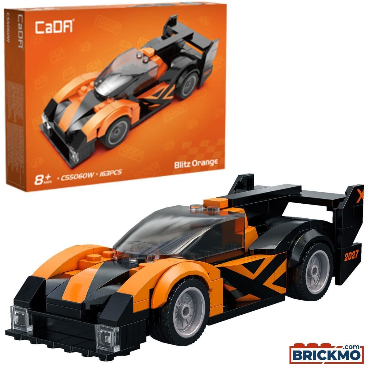Set de construction CaDA - Voiture blitz orange- 163pcs