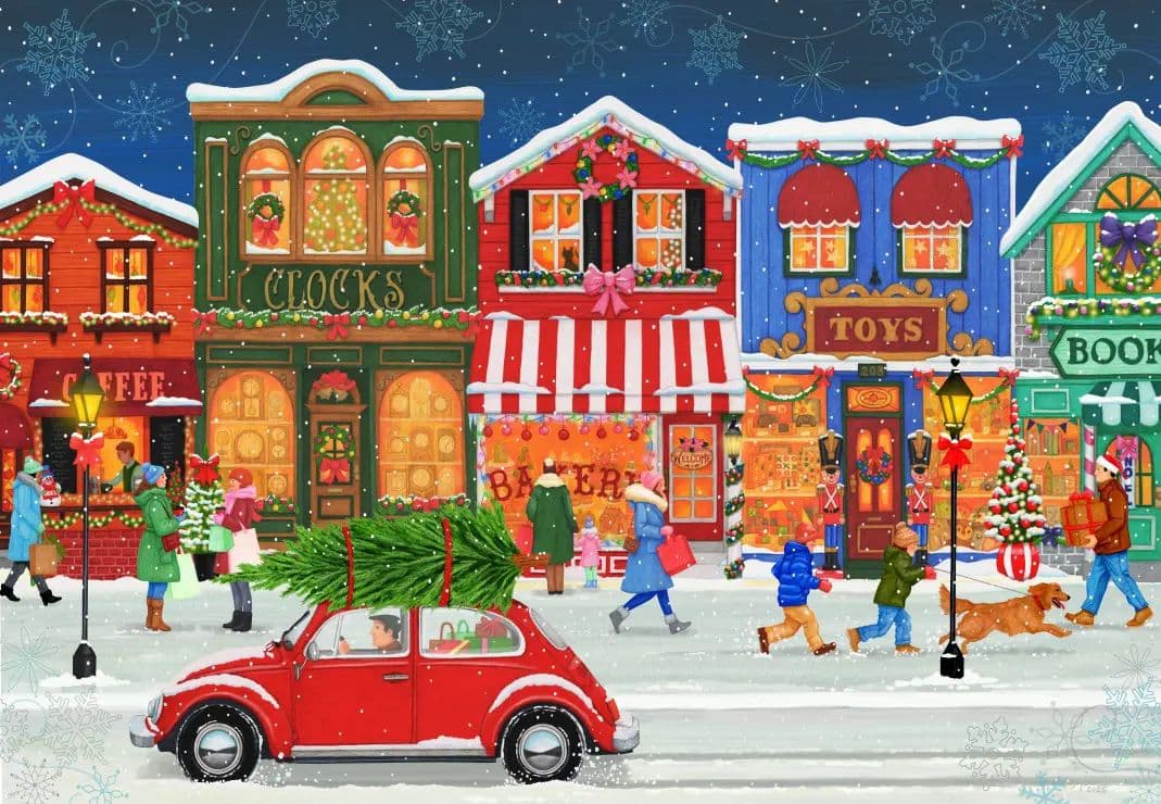 Puzzle Pièces & Peace - 1000pces - Noël sur la rue Principale