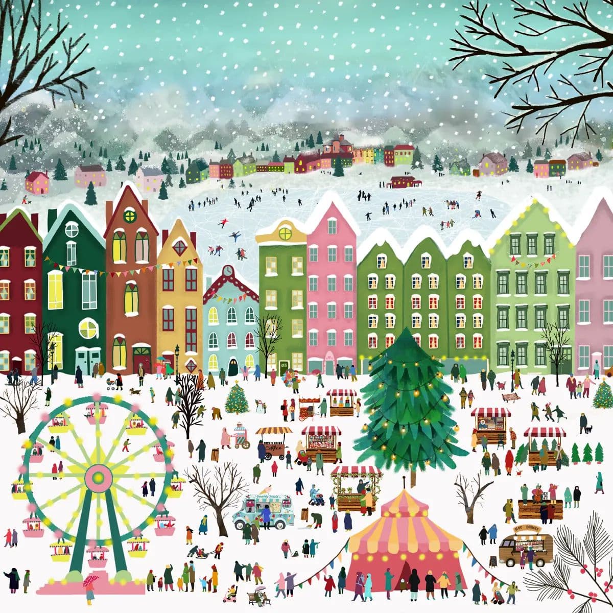 Puzzle Pièces & Peace - 1000pces - Noël sur la place